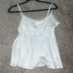 White Satin Top